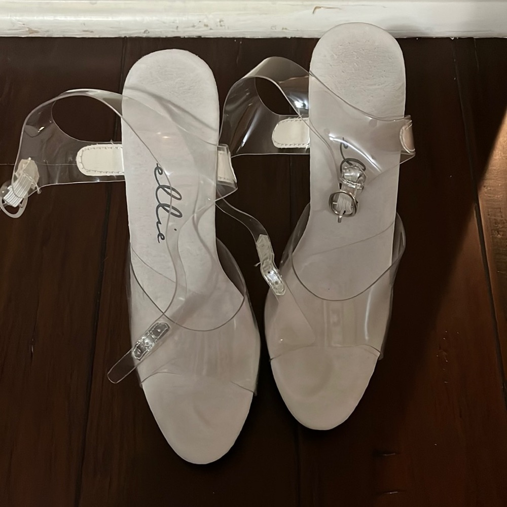 Clear competition high heels